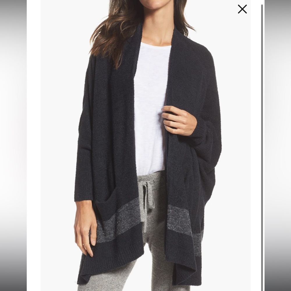 Barefoot Dreams® Cliffside Circle Wrap - Carbon/Pewter